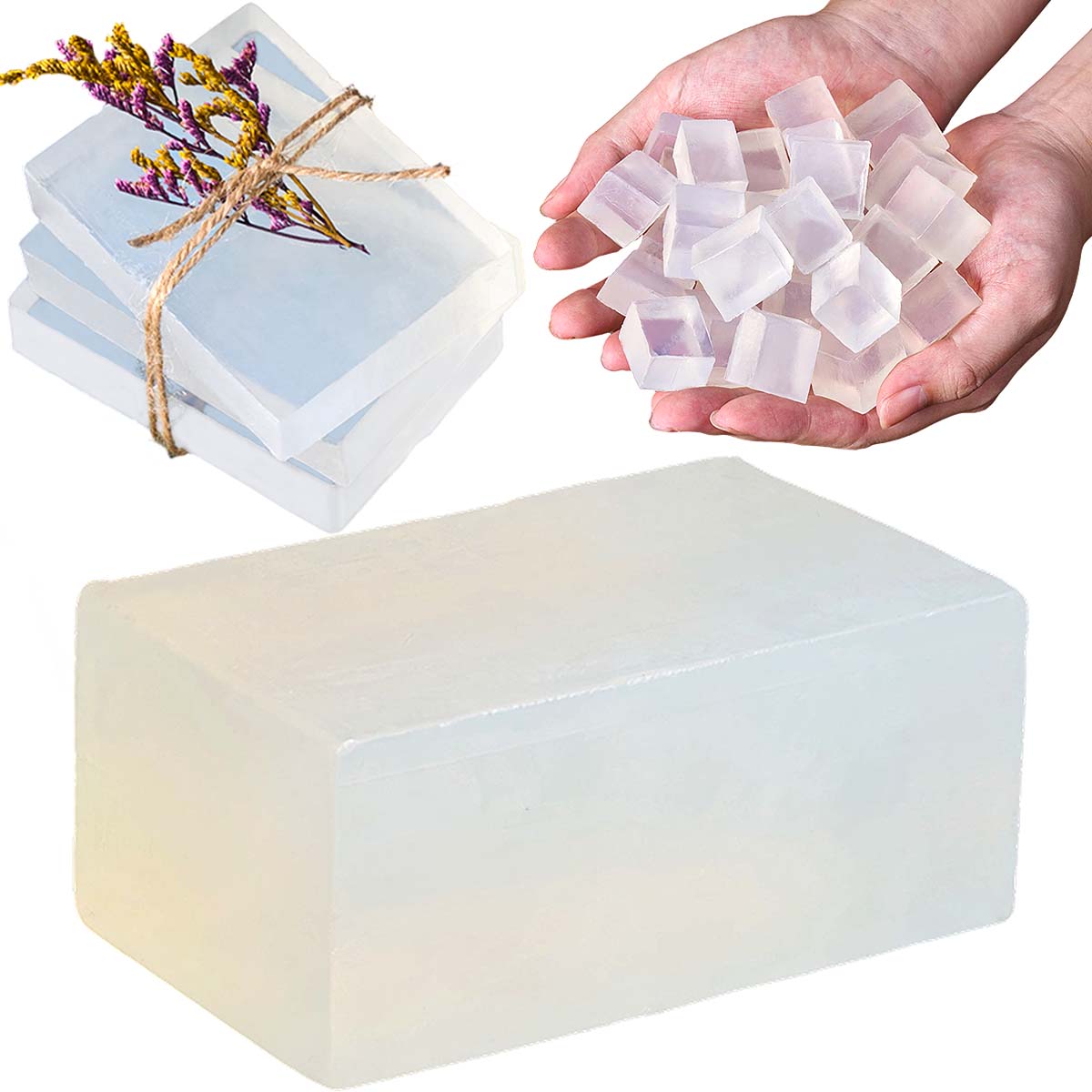 Soap Making From Scratch - Transparent White Glycerin Soap Base DIY