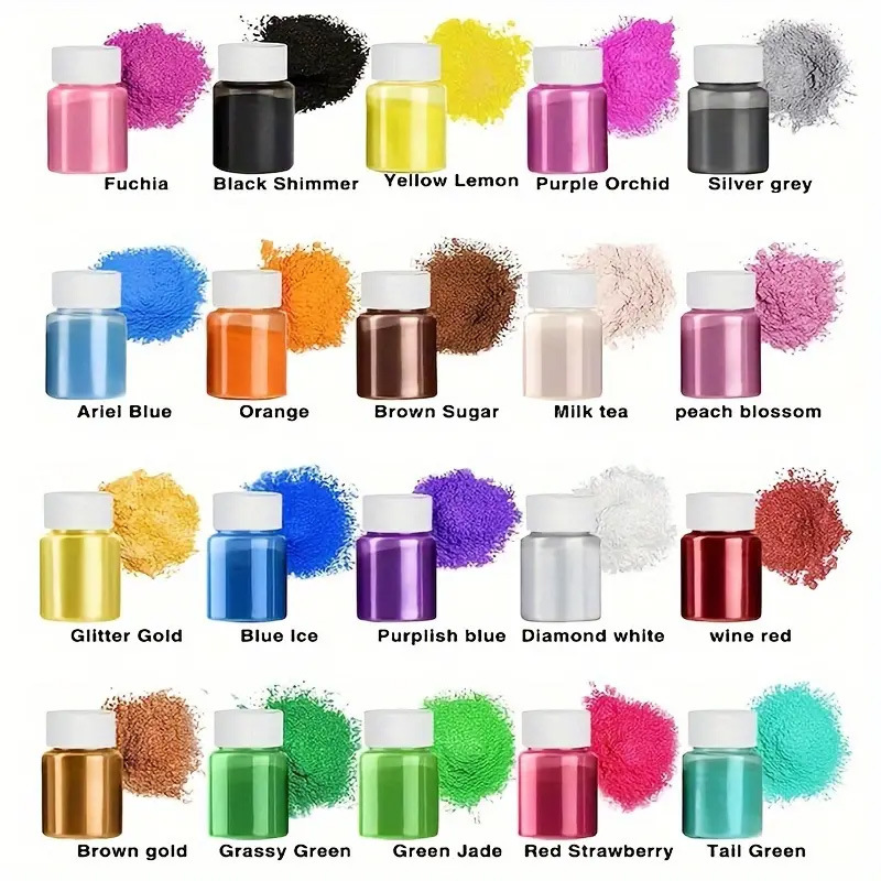 Oxide Pigment Soap - 24 Colors Mica Powder for Resin,Soap,Candle,