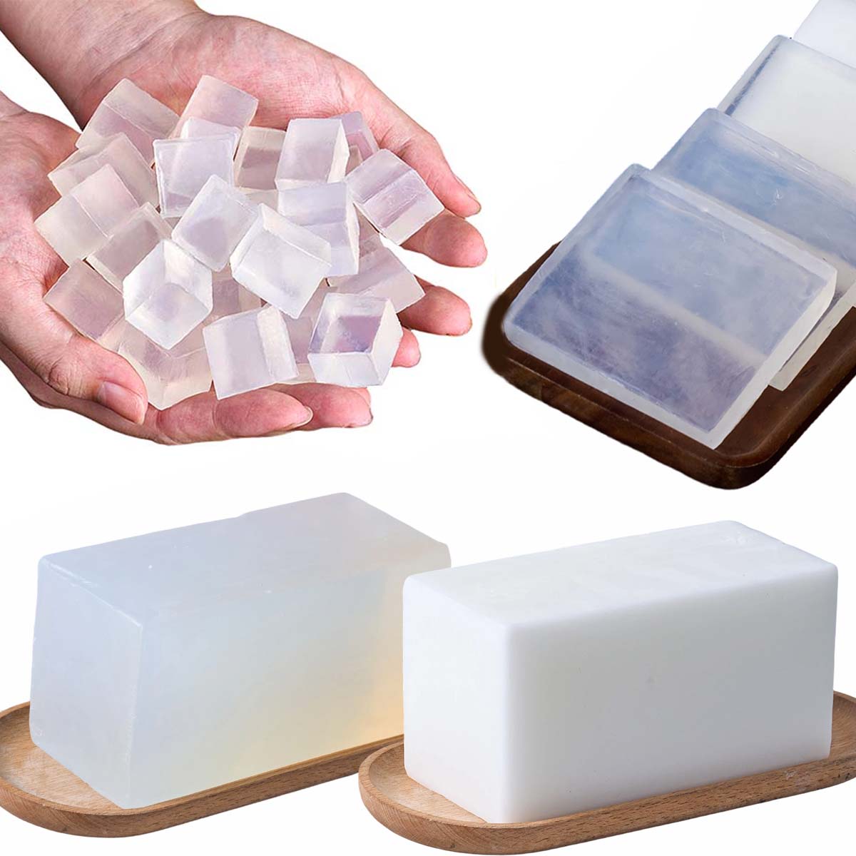 Soap Making From Scratch - 1000g Glycerin Soap Base DIY Handmade