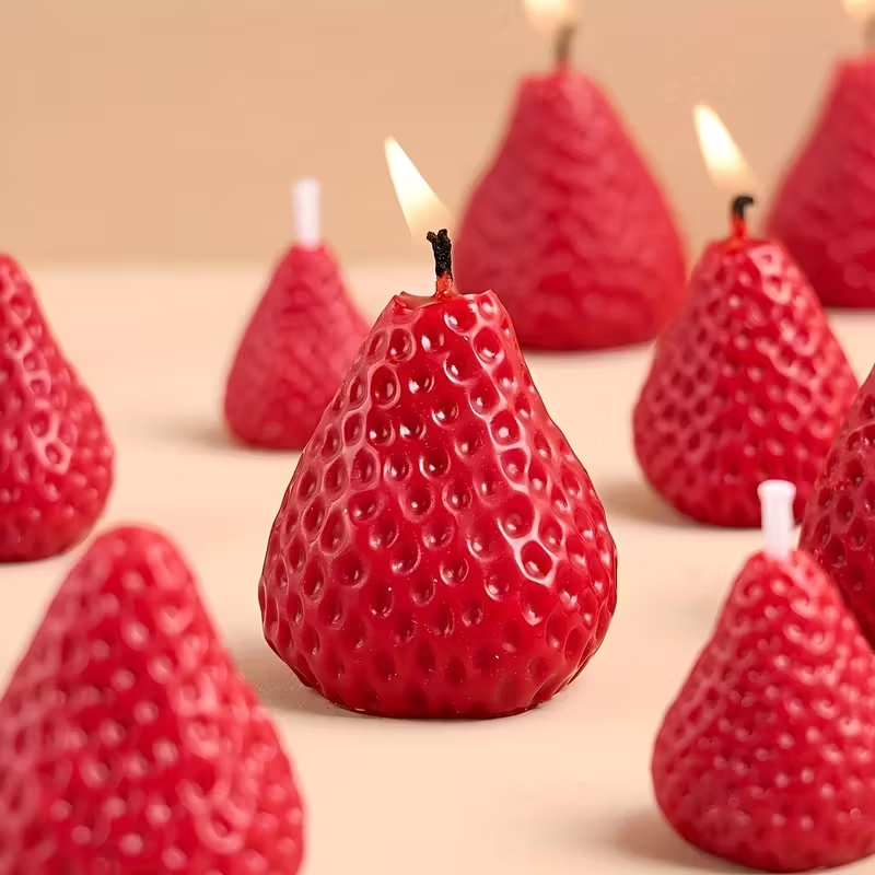Strawberry Silicone Candle Mol – обзор и цена Soap Making Material
