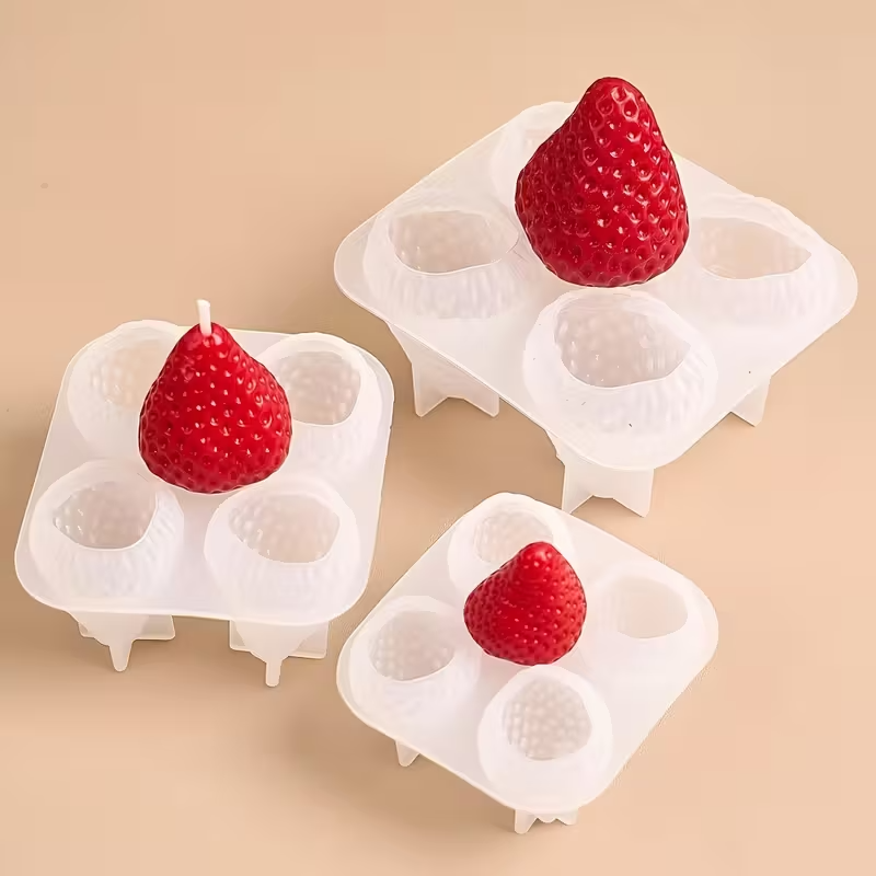 Strawberry Silicone Candle Mol – обзор и цена Soap Making Material