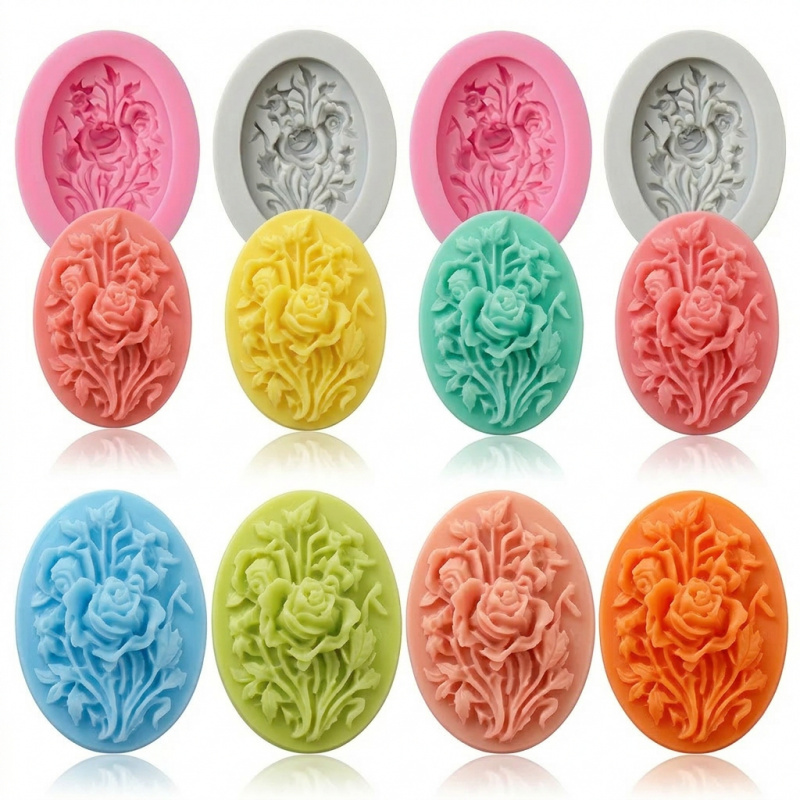 4 Silicone mold with flower sh – обзор и цена Soap Making Material